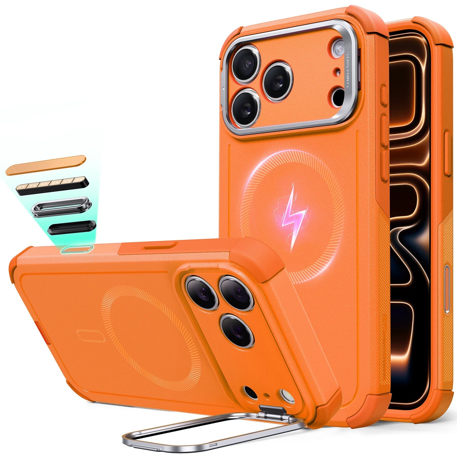 iPhone 17 Pro Max Cyber Tough Magnetic Case (Camera Control, Stash Stand)