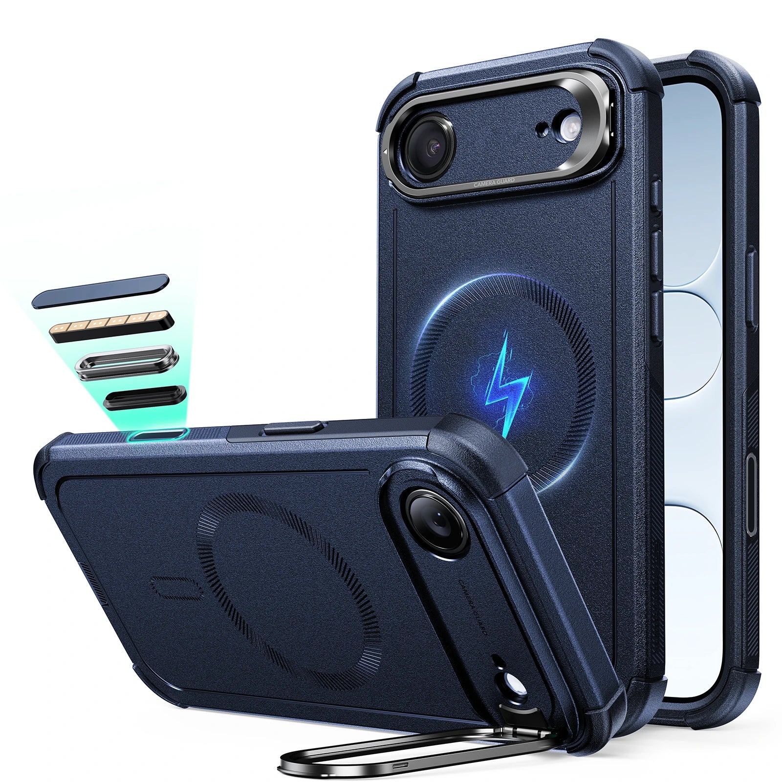 iPhone Air Cyber Tough Magnetic Case (Camera Control, Stash Stand)