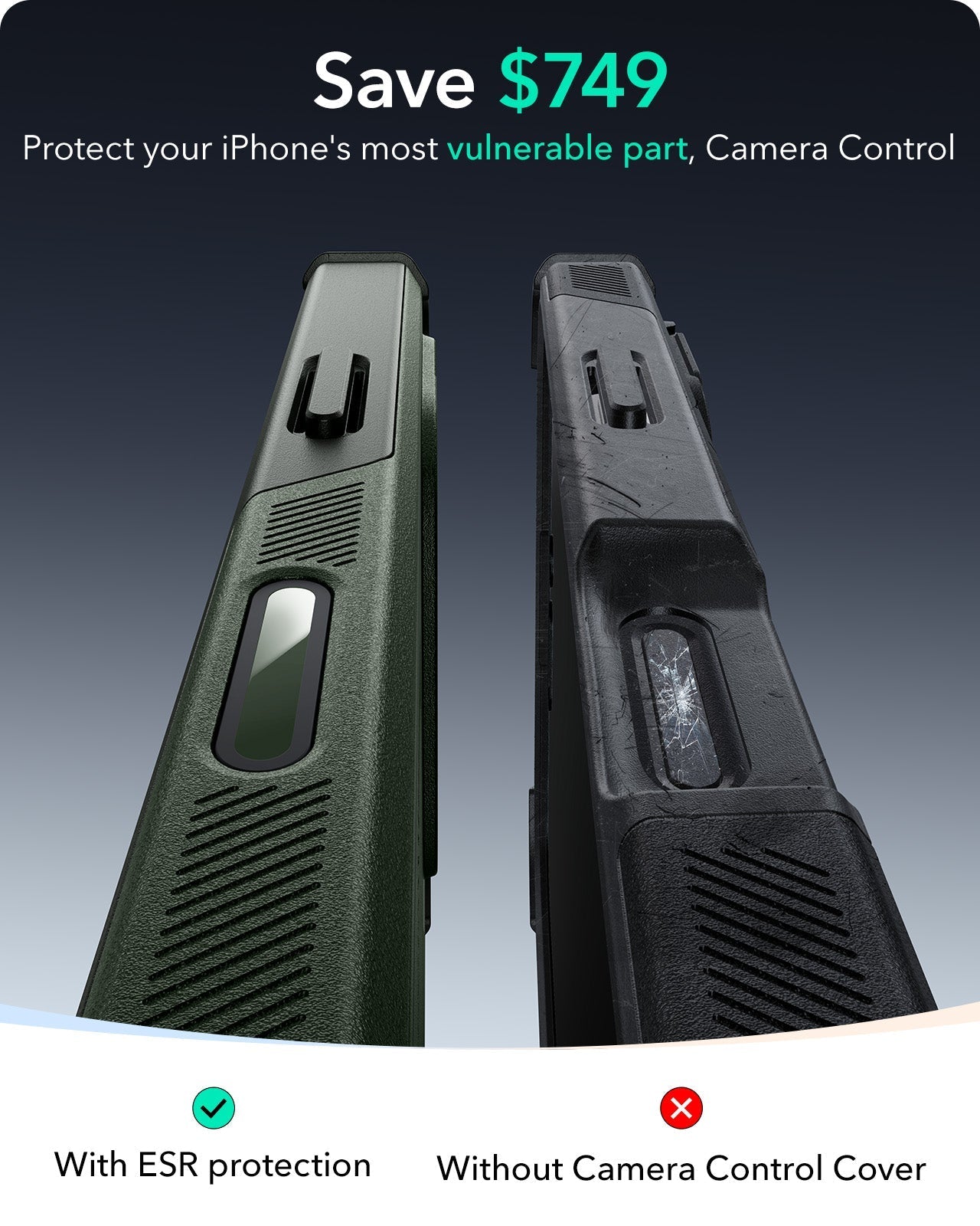 iPhone 16 Pro Cyber Tough Magnetic Case (Camera Control, Stash Stand)